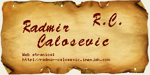Radmir Čalošević vizit kartica